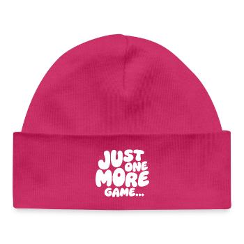 Another game of bubbly font - Baby Organic Beanie - hot pink - Front