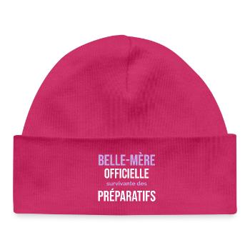 Belle-Mère Officielle — Survivante des Préparatifs - Bonnet bébé bio - hot pink - Devant