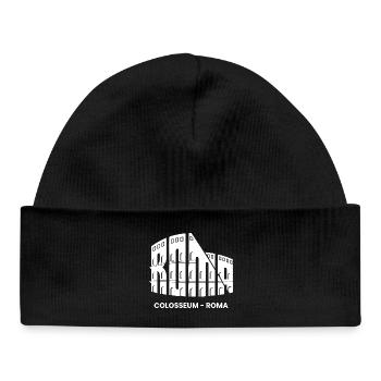 Roma Italy Rome Colosseum Italian Tour Tourists - Baby Organic Beanie - black - Front