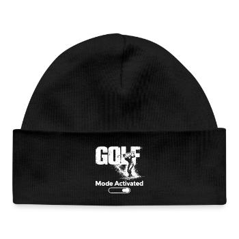 Golf Shirt Golf Mode Activated Golfer Gift - Baby Organic Mütze - Schwarz - Vorne