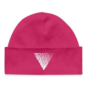 Dreieckiges Raster des Halbton-Pixels - Baby Organic Mütze - hot Pink - Vorne