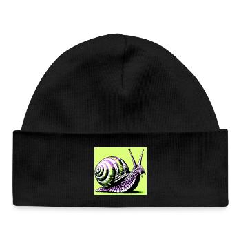 Snail - Baby Organic Beanie - black - Front