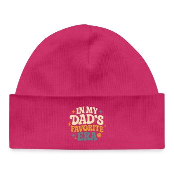 In My Dad's Favorite Era Daughter Families Humor - Baby Organic Beanie - hot pink - Front
