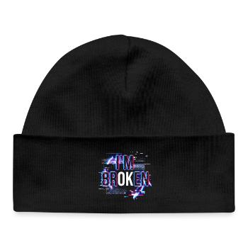 Im Broken Im Ok Mental Health - Baby Organic Mütze - Schwarz - Vorne