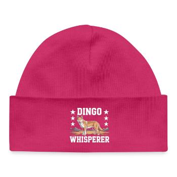 Dingo Australischer Wildhund Tierliebhaber Design - Baby Organic Mütze - hot Pink - Vorne