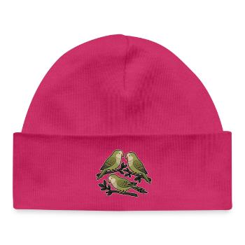 Kakapo Birds Kakapo Parrot New Zealand - Baby Organic Beanie - hot pink - Front