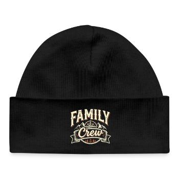 Ancre de boussole vintage de l’équipe familiale - Bonnet bébé bio - noir - Devant