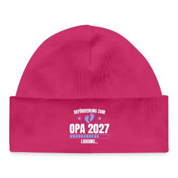 Beförderung zum Opa 2027 – Loading - Baby Organic Mütze - hot Pink - Vorne