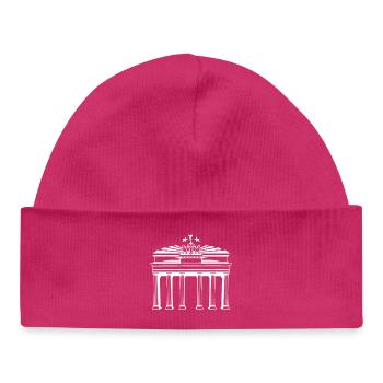 Brandenburg Gate Berlin Attraction - Baby Organic Beanie - hot pink - Front