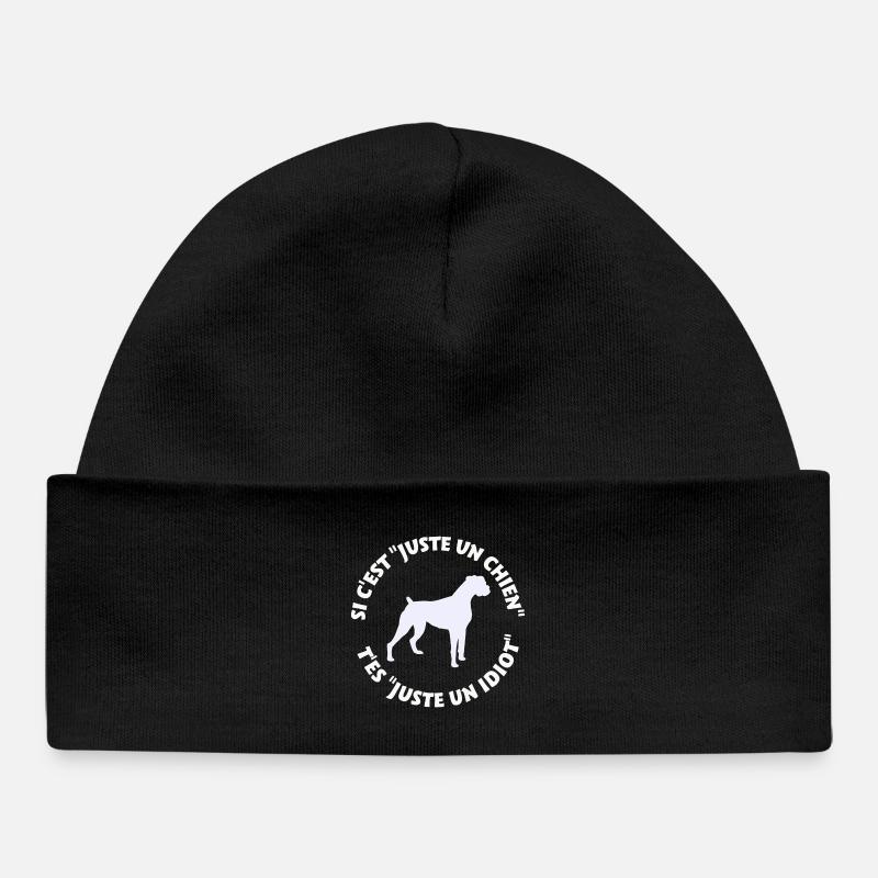 Boxer pas juste un chien - Bonnet bébé bio - noir