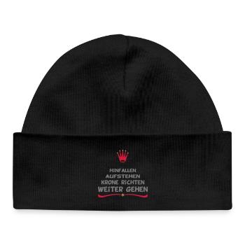 funny sayings - Baby Organic Beanie - black - Front