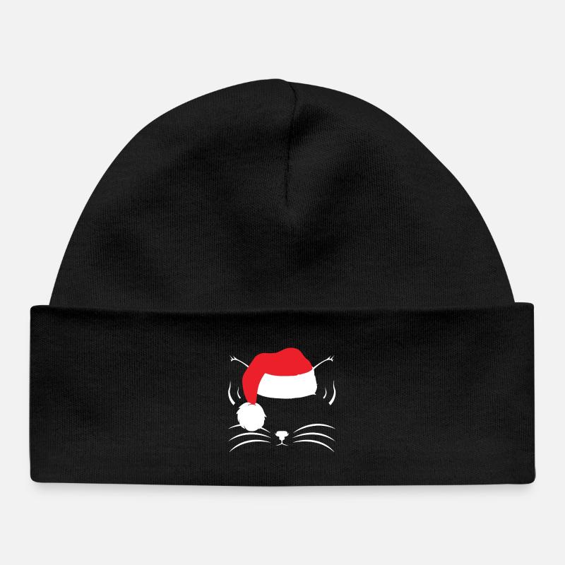 Chemise de chat de noël - Bonnet bébé bio - noir