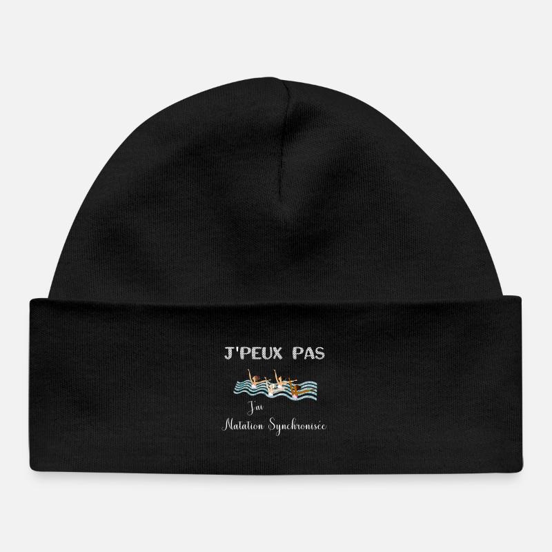 j'peux pas j'ai natation synchronisée - Bonnet bébé bio - noir