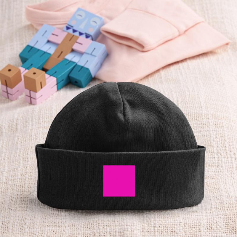 Pink Background Texture Customize Template Baby Organic Beanie