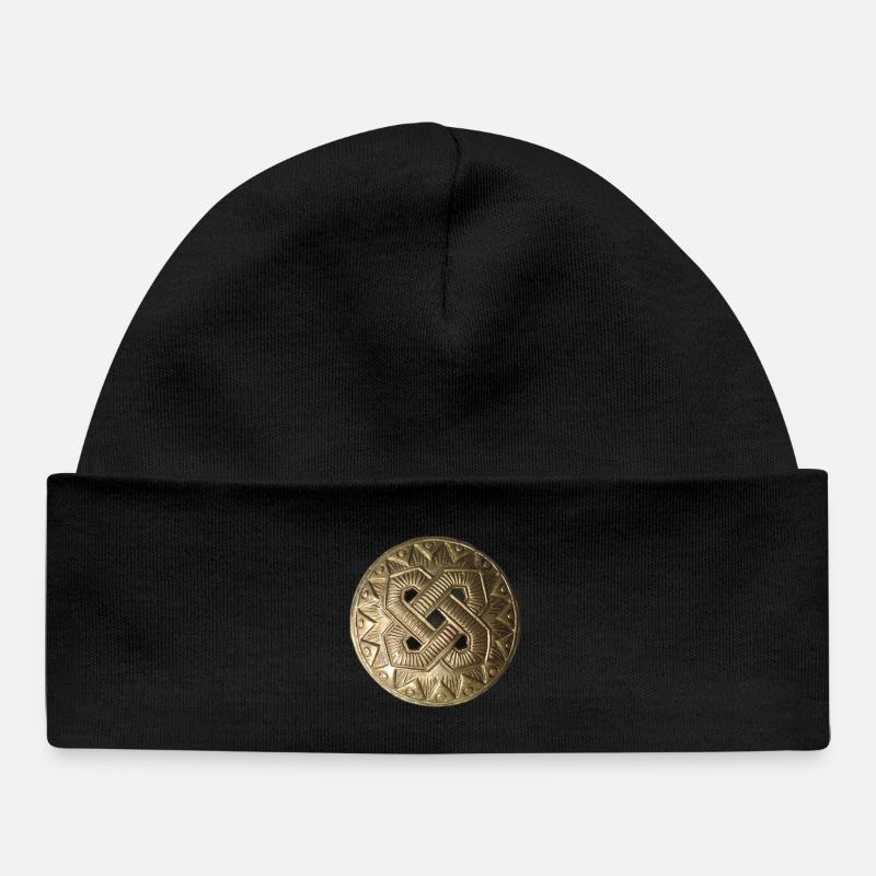 Kaleva bronceornament - Bonnet bébé bio - noir