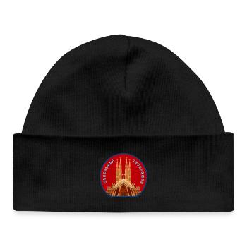 Cercle emblème de la Sagrada Família - Bonnet bébé bio - noir - Devant