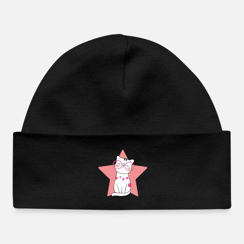 chat, chat mignon, chat domestique - Bonnet bébé bio - noir