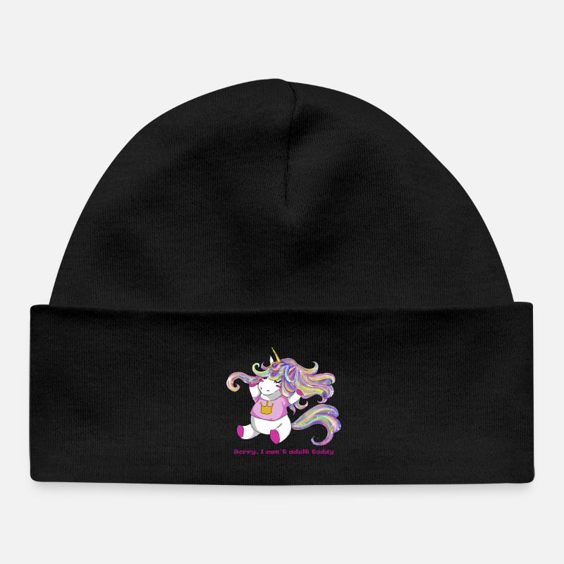 Licorne - Bonnet bébé bio - noir