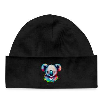 Koala - Baby Organic Mütze - Schwarz - Vorne