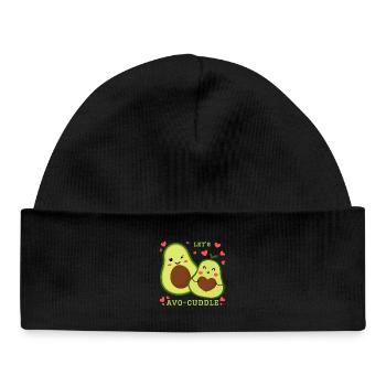 Lets Avo-Cuddle Avocado Snuggle Kawaii Cartoon - Baby Organic Beanie - black - Front