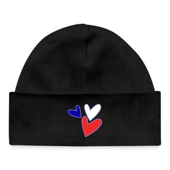 VALENTINE'S DAY. Bachelorette party. I LOVE YOU. I LOVE YOU. LOVE - Baby Organic Beanie - black - Front