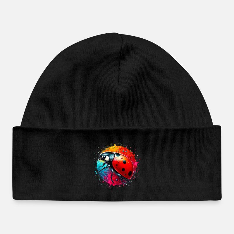 Coccinelle - Bonnet bébé bio - noir