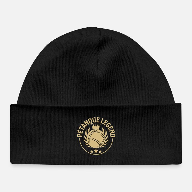 Boules de pétanque pour pétanque, pétanque et pétanque - Bonnet bébé bio - noir