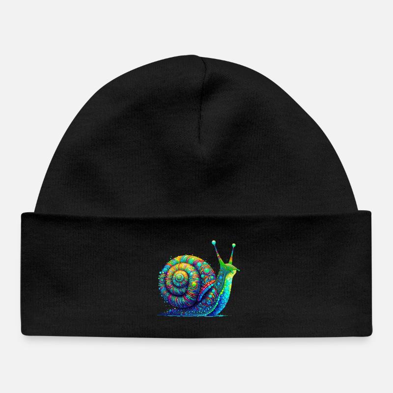 Escargot - Bonnet bébé bio - noir