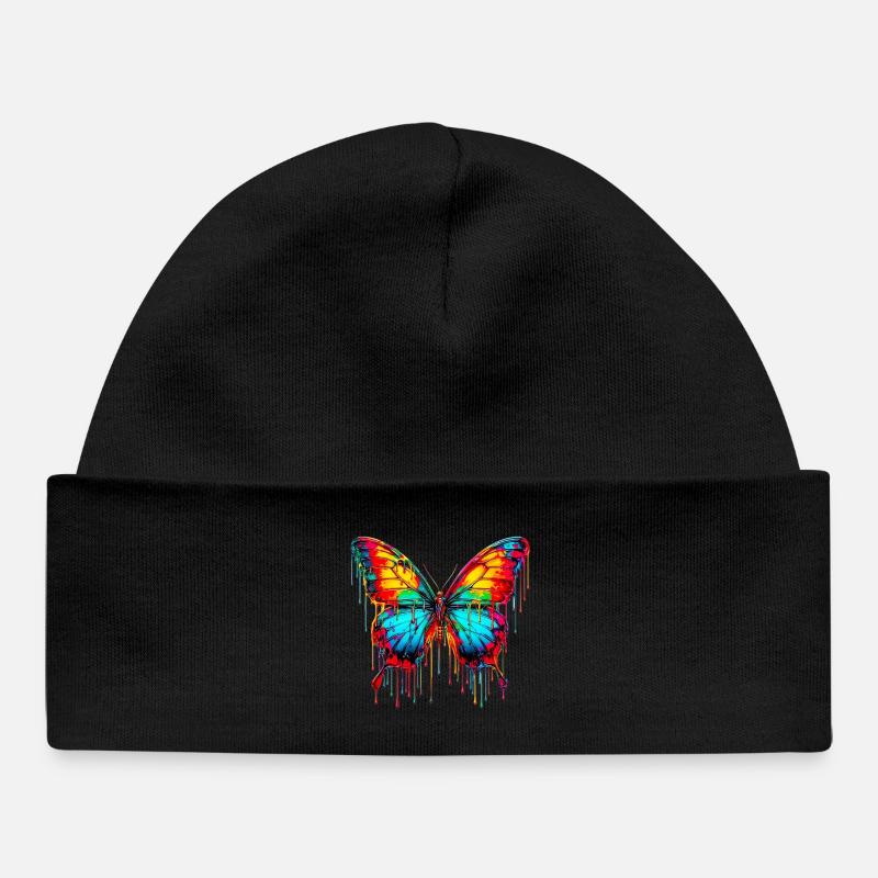 Papillon - Bonnet bébé bio - noir