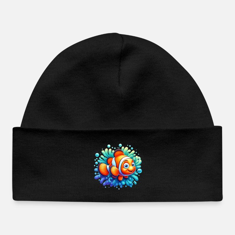 Clownfisch - Baby Organic Mütze - Schwarz