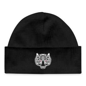 White Tiger - Baby Organic Beanie - black - Front