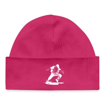 B-Boy Sketch - Baby Organic Beanie - hot pink - Front