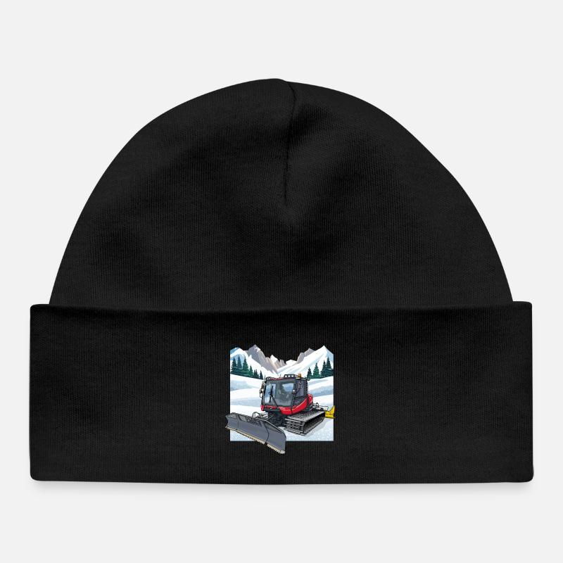 Déneigement de la dameuse - Bonnet bébé bio - noir