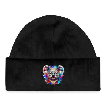 Koala - Baby Organic Mütze - Schwarz - Vorne