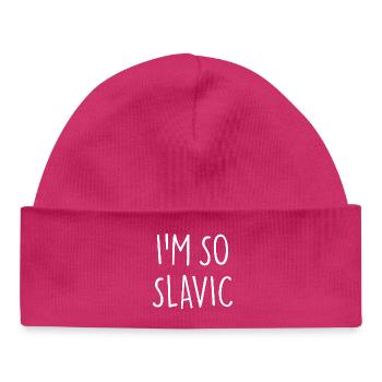 I'M SO SLAVIC Slawisch - Baby Organic Beanie - hot pink - Front