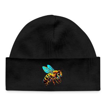 Bee - Baby Organic Beanie - black - Front
