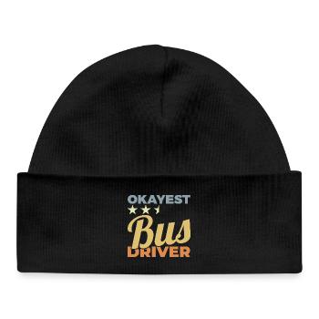 Chauffeur de bus moyen - Bonnet bébé bio - noir - Devant