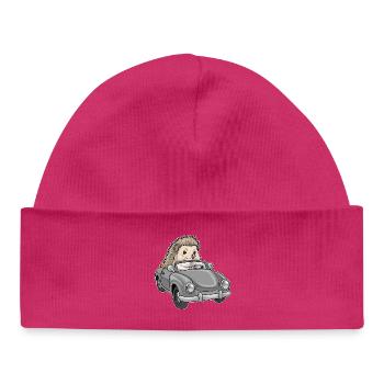 Igel Auto - Baby Organic Mütze - hot Pink - Vorne