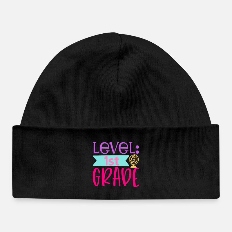 Niveau 1ère année - Rentrée scolaire - Bonnet bébé bio - noir