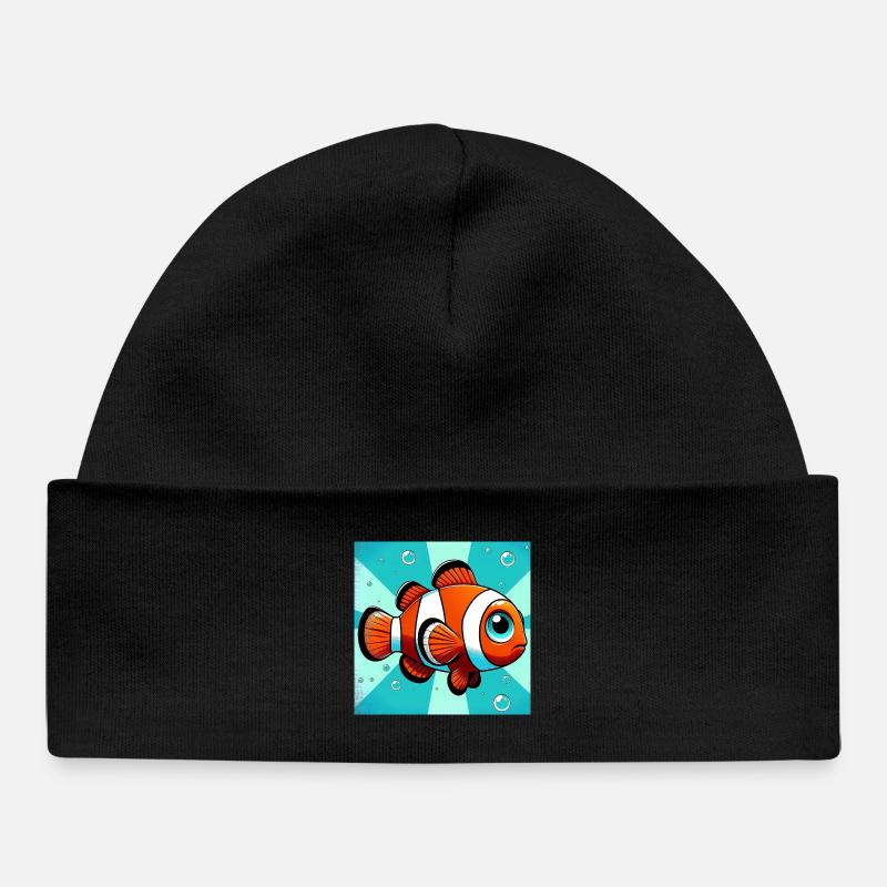 Clownfisch - Baby Organic Mütze - Schwarz