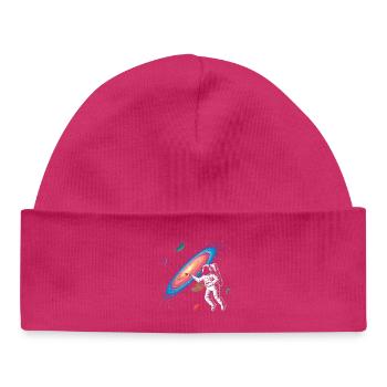 Galaktischer Künstler im All - Baby Organic Mütze - hot Pink - Vorne
