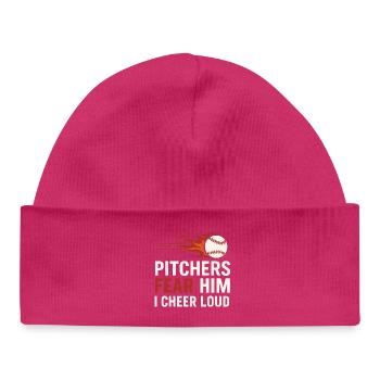 Garçon Maman Baseball Proter Fils Homerun Équipe de voyage - Bonnet bébé bio - hot pink - Devant