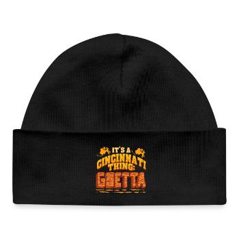 Saucisse Goetta Cincinnati Thing - Bonnet bébé bio - noir - Devant