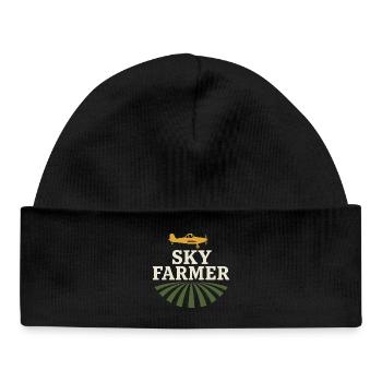 Rural Aviation Agriculture Pilot Gift - Baby Organic Beanie - black - Front