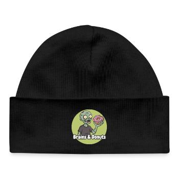 Zombie with donut humor - Baby Organic Beanie - black - Front