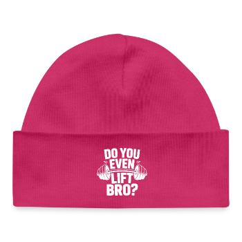 Soulevez-vous même Bro Funny Workout Gym - Bonnet bébé bio - hot pink - Devant