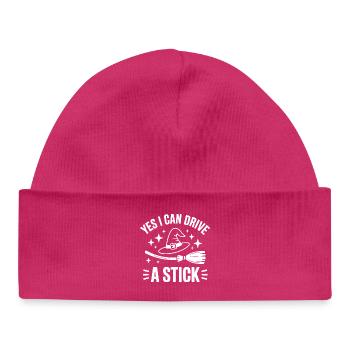 Yes I Can Drive A Stick - Bonnet bébé bio - hot pink - Devant