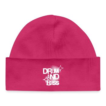 Typographie drum and bass Halo - Bonnet bébé bio - hot pink - Devant