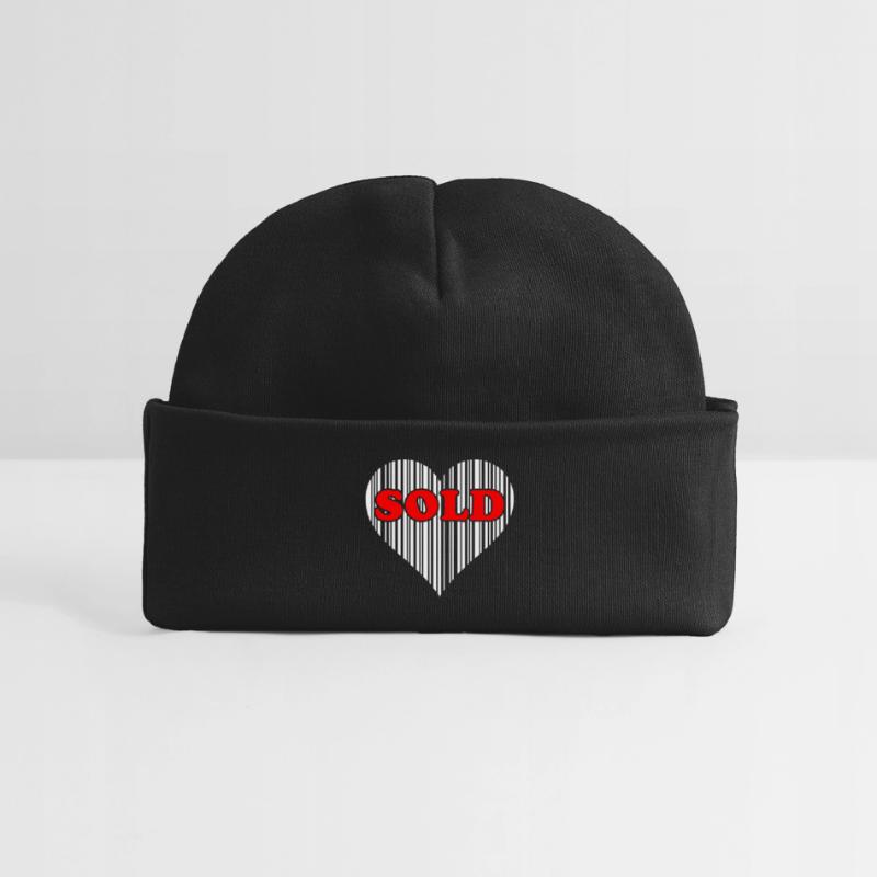Heart Barcode Love – Sold Code Barcode Gift Baby Organic Beanie