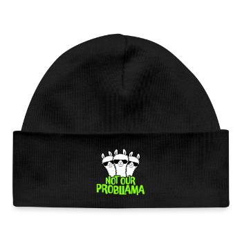 Not our Problama 3 Lamas Freunde Team Sonnenbrille - Baby Organic Mütze - Schwarz - Vorne